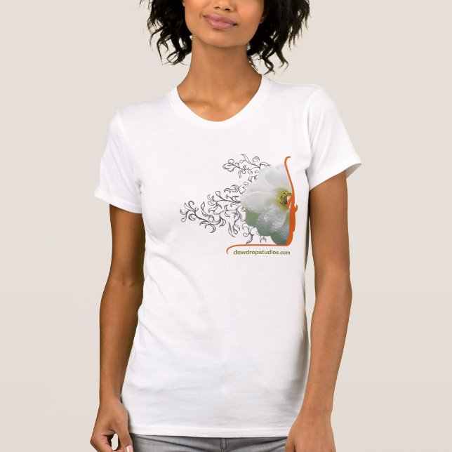 flower with dewdrops T-Shirt (Front)
