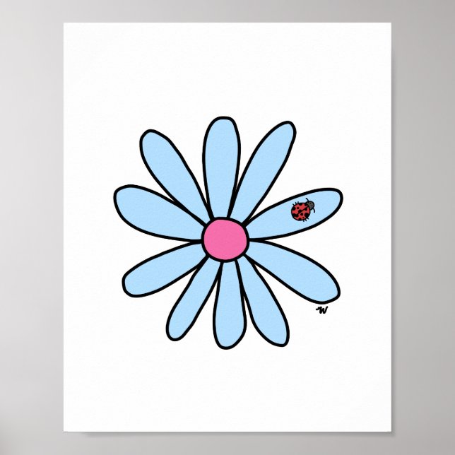 Flower with Ladybug Poster (Front)