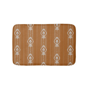 Flower with laurel wreath bath mat