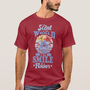 Flower with Plants and Floral with Gardener and T-Shirt