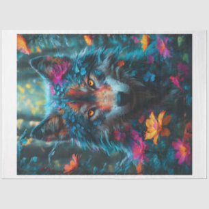 Flower Wolf Tissue Paper