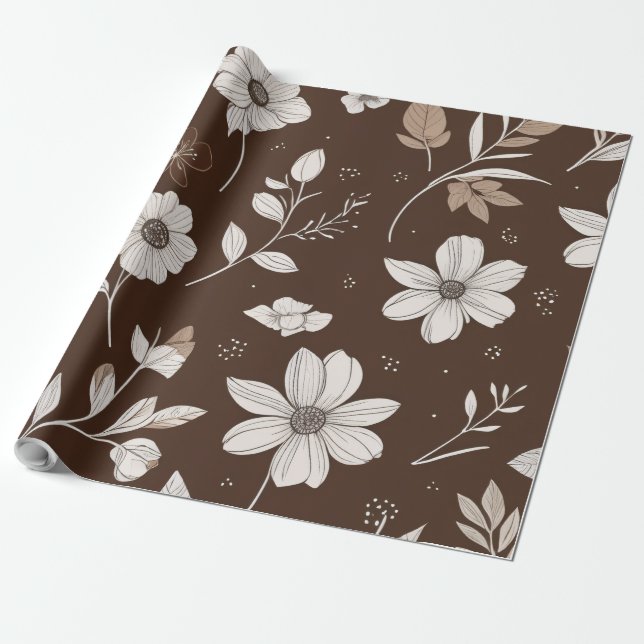flower wrapping paper (Unrolled)