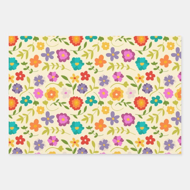 Flower Wrapping Paper Sheet (Front)