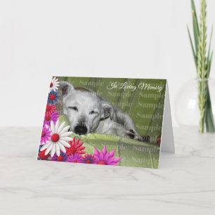 Flower wreath pet loss photo Customise Card