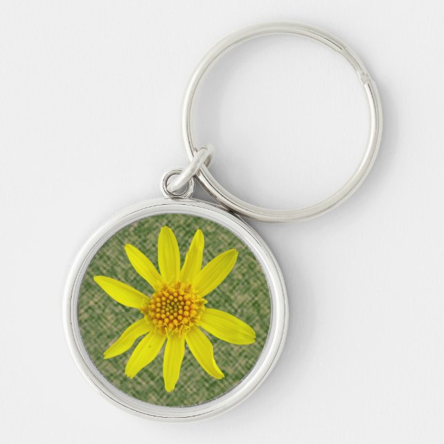 Flower Yellow Arnica Photo Key Ring (Front)