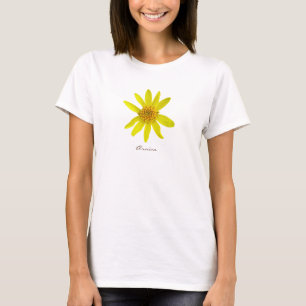 Flower Yellow Arnica with Text all Colours T-Shirt