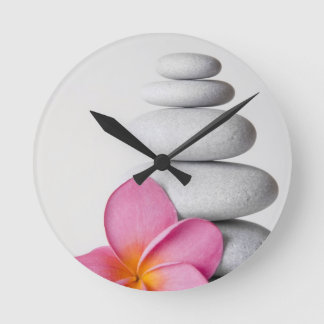 Flower Zen Round Clock