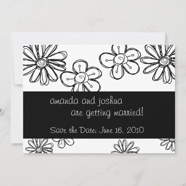 Flowerdoodles-save the date save the date (Front)