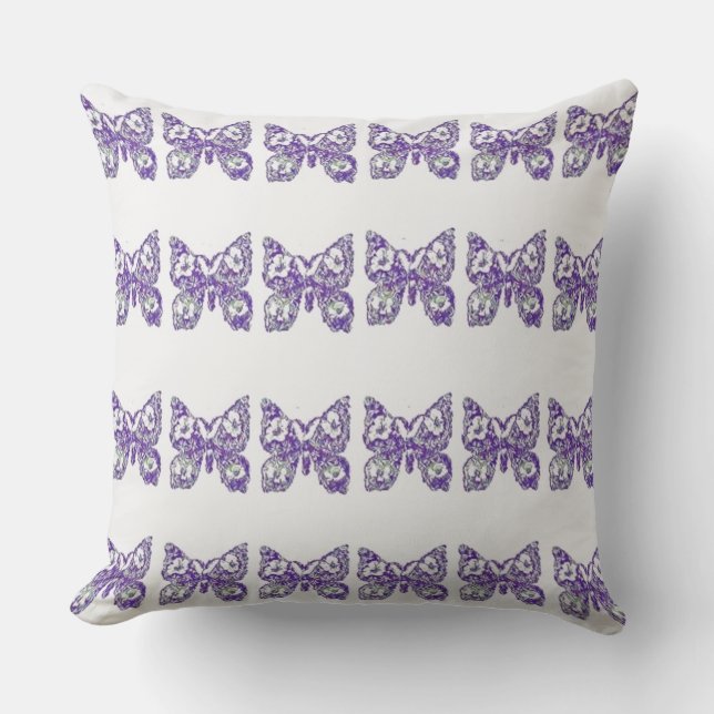 Flowered Butterflies Cushion (Front)