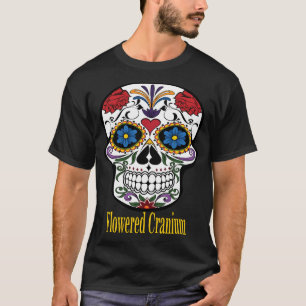 Flowered Cranium Classic T Shirt Design 
