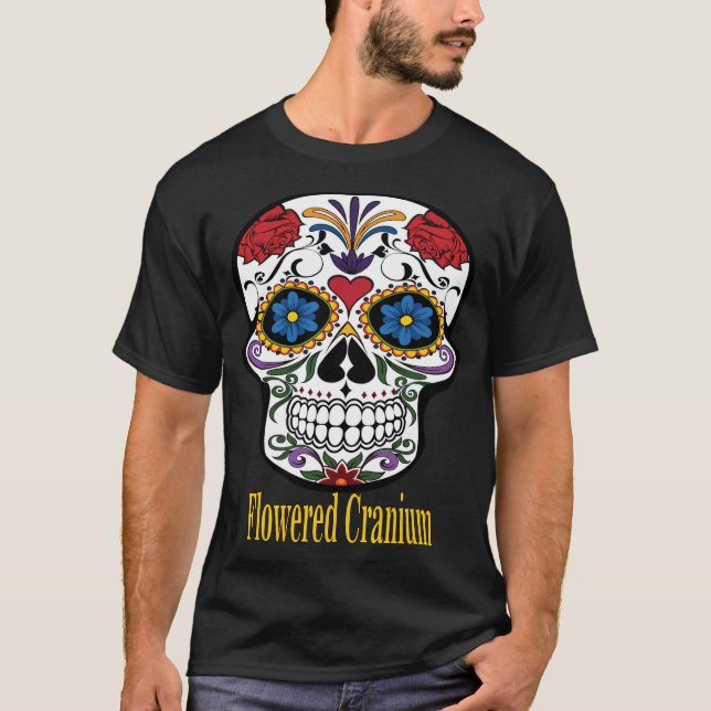 Flowered Cranium Classic T Shirt Design  (Front)