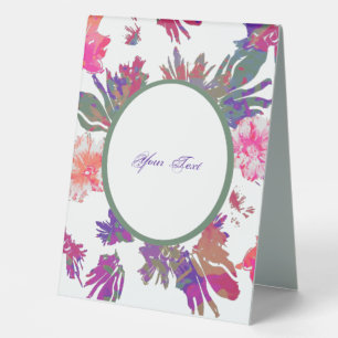 Flowered Framed Design Pedestal Sign