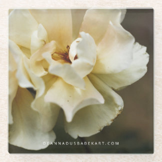 Flowered Glass Coaster