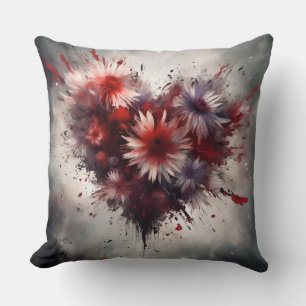 Flowered Heart Cushion