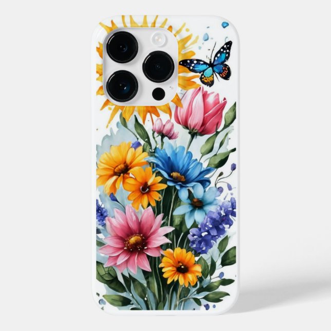 Flowered Phone  Case (Back)