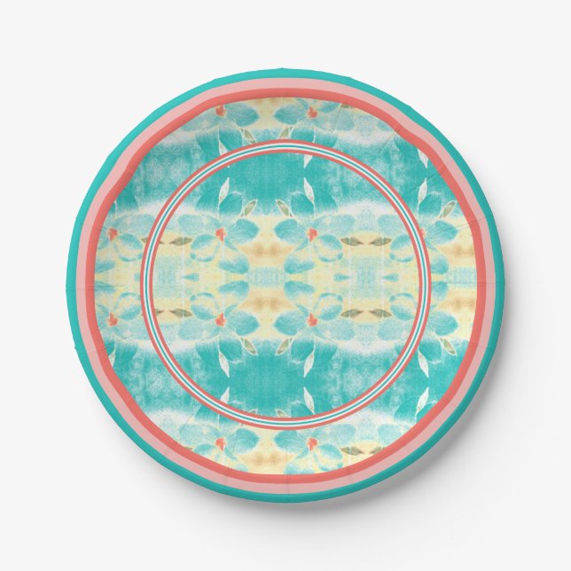 Flowered Wedding Day In Paper Plate (Front)