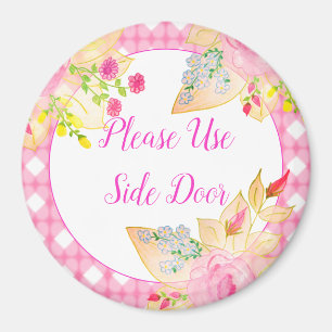 Flowered With Pink Magnet