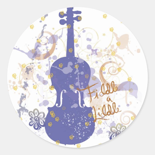 flowerfiddle classic round sticker (Front)