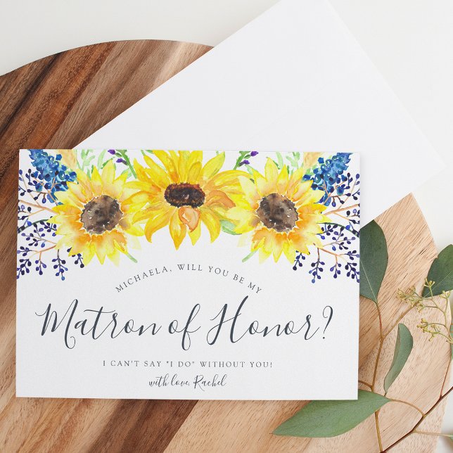 Flowerfields Be My Matron of Honour Card (Creator Uploaded)