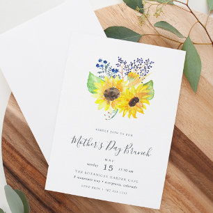 Flowerfields Bouquet Mothers Day Brunch Invitation