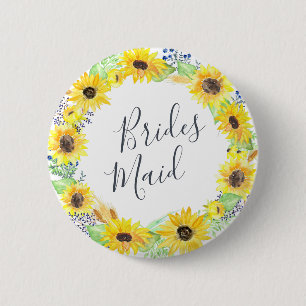 Flowerfields Bridesmaid 6 Cm Round Badge