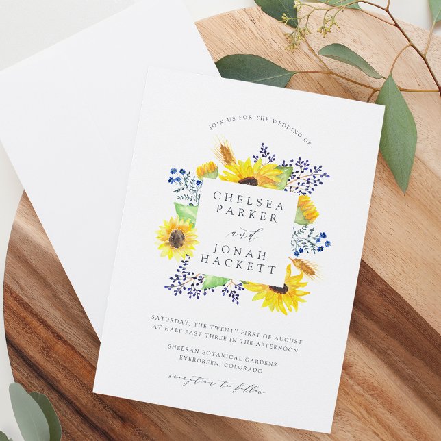 Flowerfields Frame Wedding Invitation (Creator Uploaded)