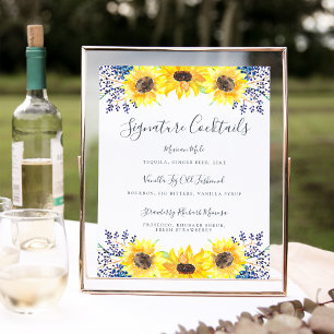 Flowerfields Signature Cocktail Menu Sign