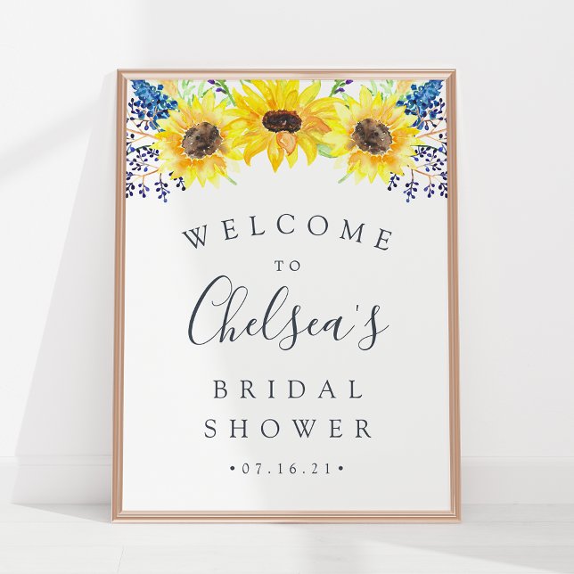 Flowerfields | Sunflower Bridal Shower Welcome Poster (Creator Uploaded)