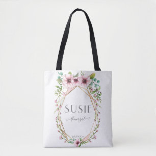 Flowergirl Pink Anemone Flowers Tote Bag