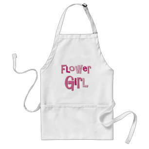 FlowerGirl Pink Brown Standard Apron