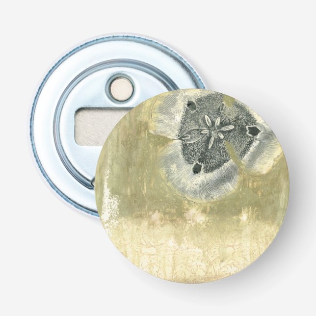 Flowerhead Abstract with Glazed Texture Bottle Opener (Front)