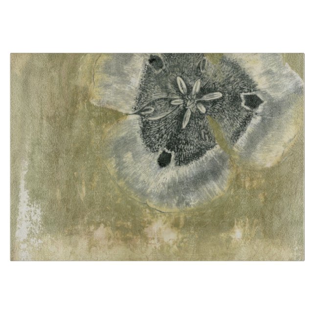 Flowerhead Abstract with Glazed Texture Cutting Board (Front)
