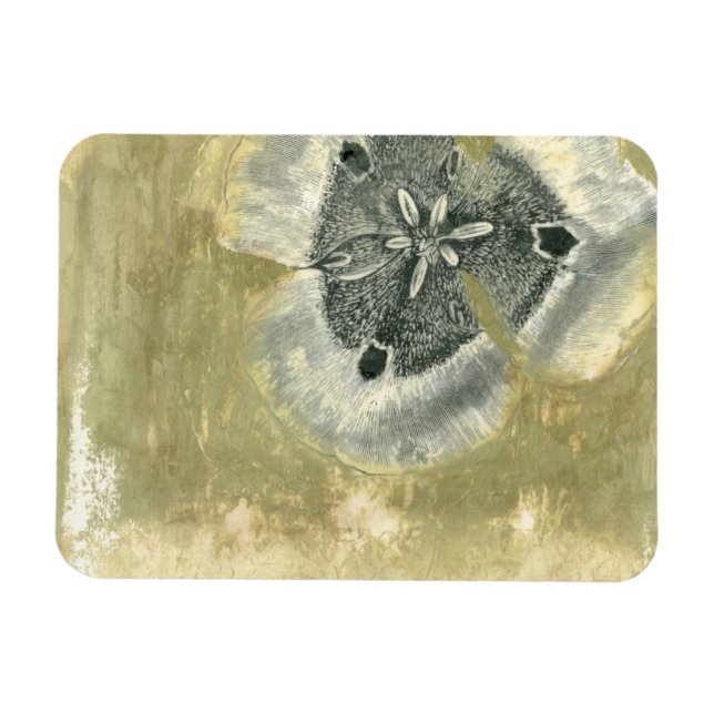 Flowerhead Abstract with Glazed Texture Magnet (Horizontal)