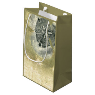 Flowerhead Abstract with Glazed Texture Small Gift Bag