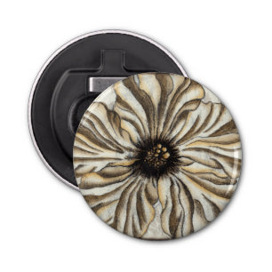 Flowerhead Fresco on Tan Background Bottle Opener