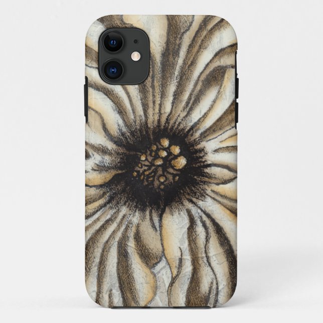 Flowerhead Fresco on Tan Background Case-Mate iPhone Case (Back)
