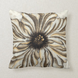 Flowerhead Fresco on Tan Background Cushion