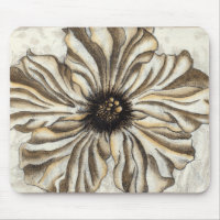 Flowerhead Fresco on Tan Background