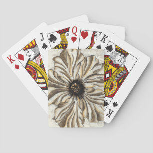 Flowerhead Fresco on Tan Background Playing Cards