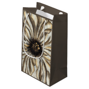 Flowerhead Fresco on Tan Background Small Gift Bag