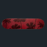 Flowerhead Silhouettes on Crimson Background Skateboard<br><div class="desc">Flowerhead silhouettes are set against a crimson background in this contemporary botanical painting. The deep red of the backdrop serves as a great accent for the floral shadows depicted in this piece.</div>