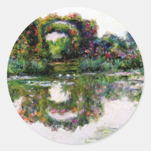 Flowering Arches by Claude Monet Classic Round Sticker