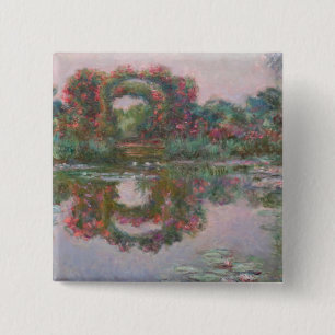 Flowering Arches, Giverny - Claude Monet - c1913.j 15 Cm Square Badge