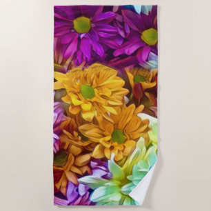 Flowering Autumn Beach Towel