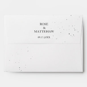 Flowering branch and drops of ink Wedding Envelope