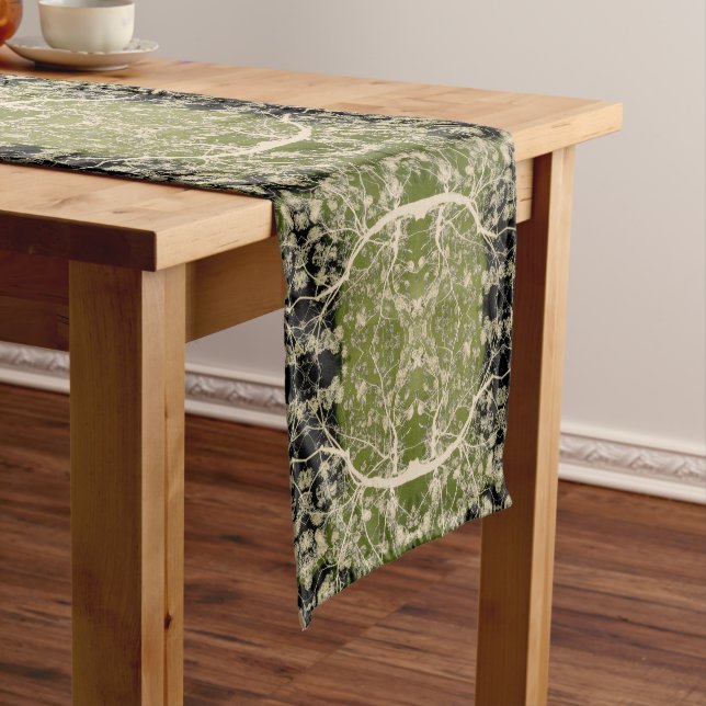 Flowering Branches Pattern Short Table Runner (In Situ)