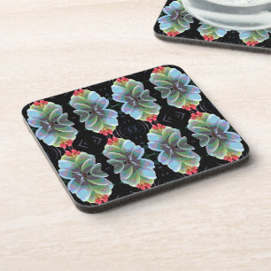 Flowering Cactus Pattern Coaster