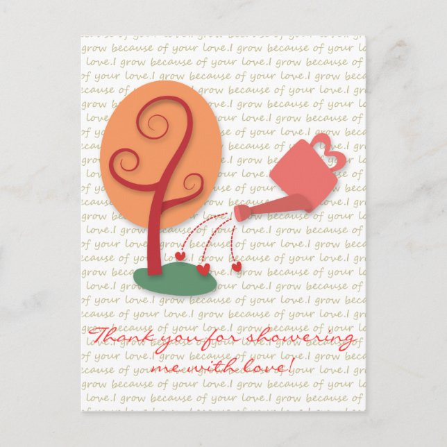 Flowering Can showering plant with love Postcard (Front)
