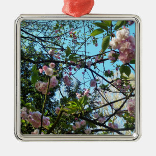 Flowering Cherry, Blossom, Nature, Pink Flower Metal Ornament