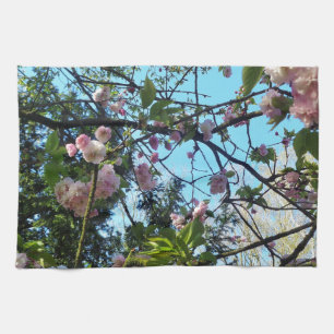 Flowering Cherry, Blossom, Nature, Pink Flower Tea Towel